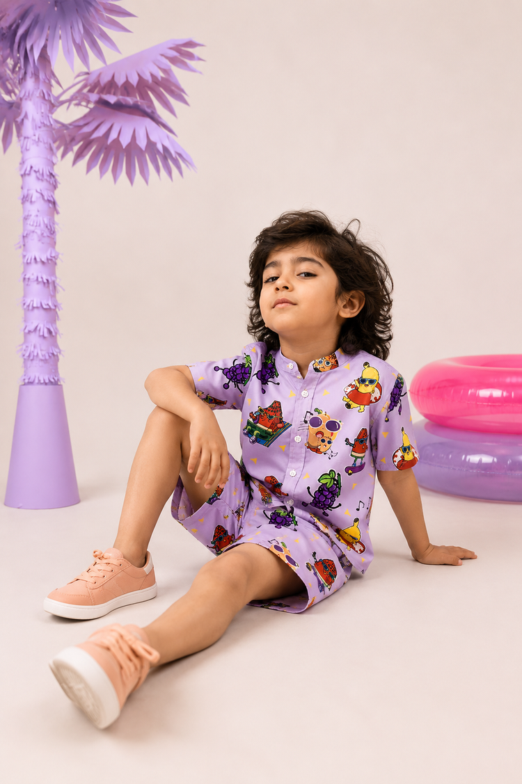 Boy wearing Anaario Skate Fruit Shorts