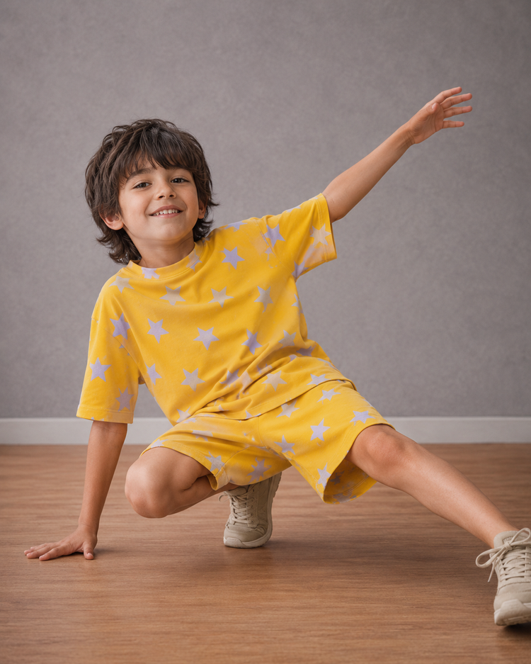 Boy wearing Anaario Star Power Co-ord Set