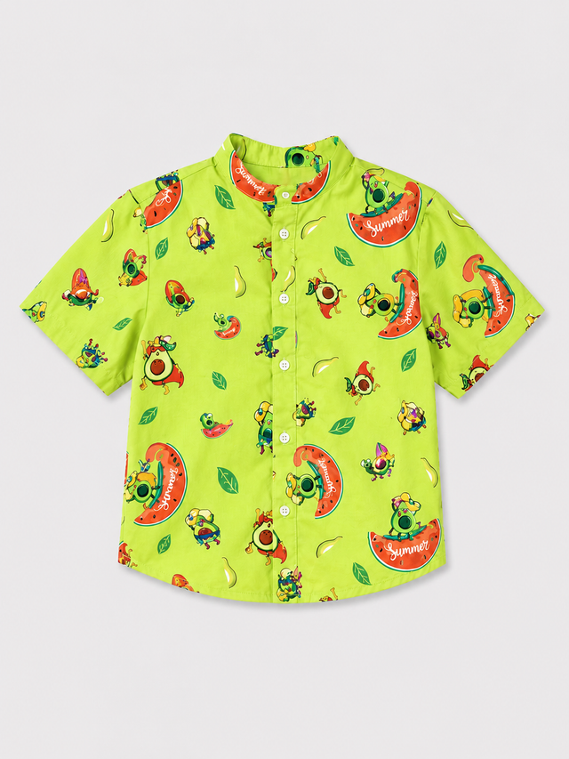 Boy wearing Anaario Summer Avocado Shirt