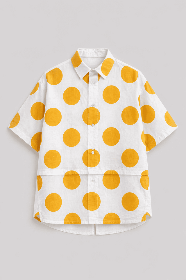 Boy wearing Anaario Sunshine Dot Shirt Set