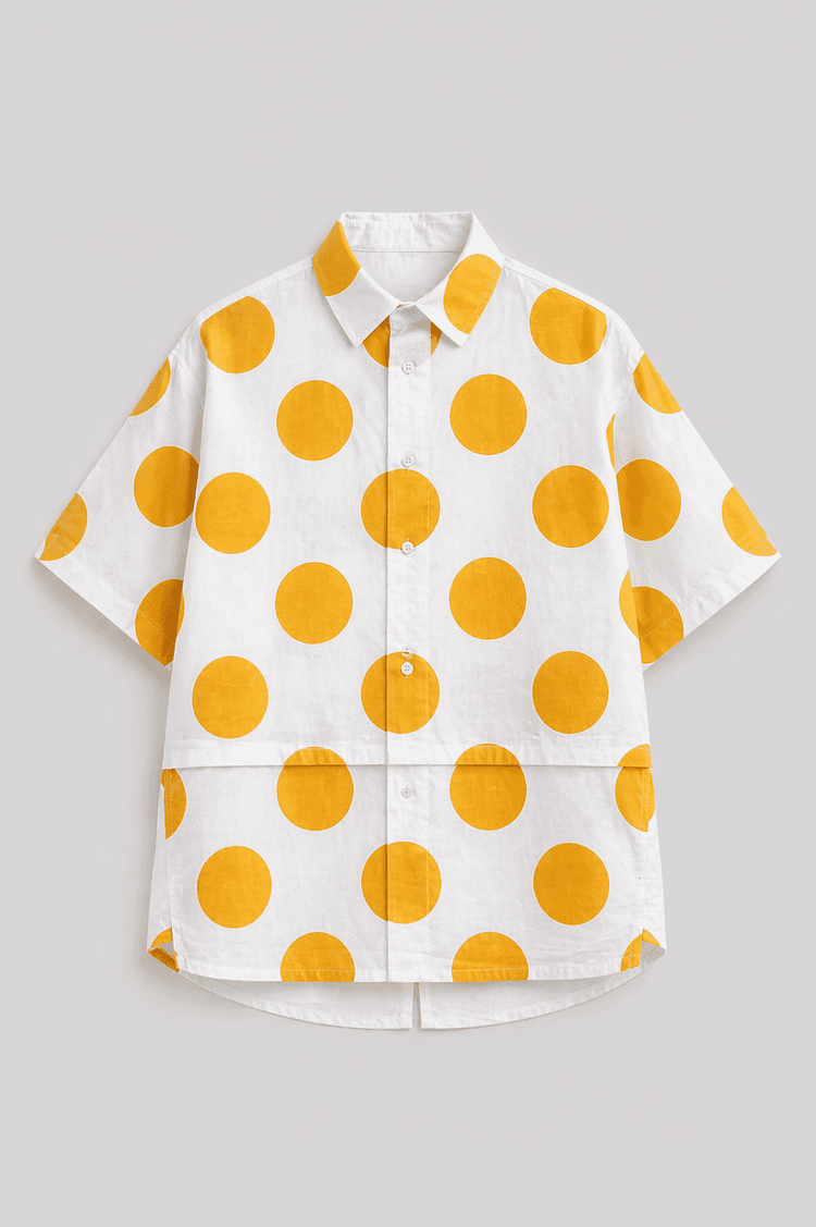 Boy wearing Anaario Sunshine Dot Shirt Set