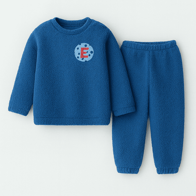 Teal Blue Alphabet Fleece Set