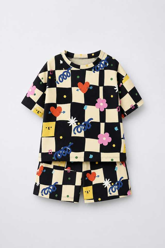 Girl wearing Anaario Giggle and Go Shorts Set