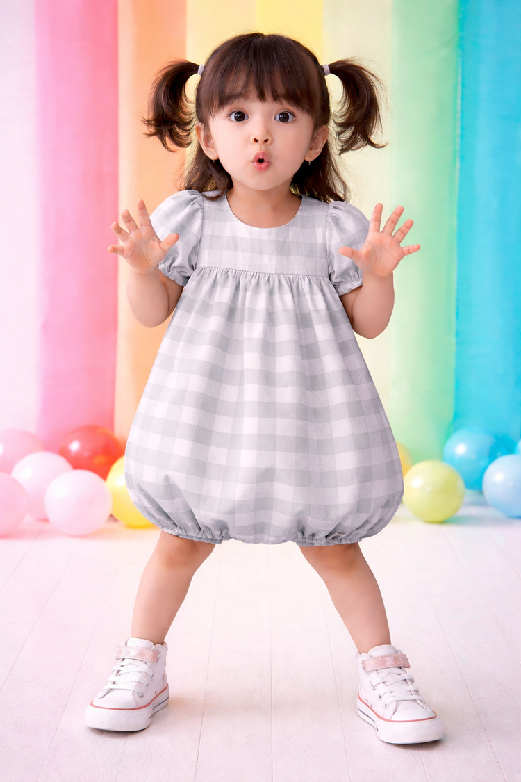 Girl wearing Anaario Gingham Dreams Dress