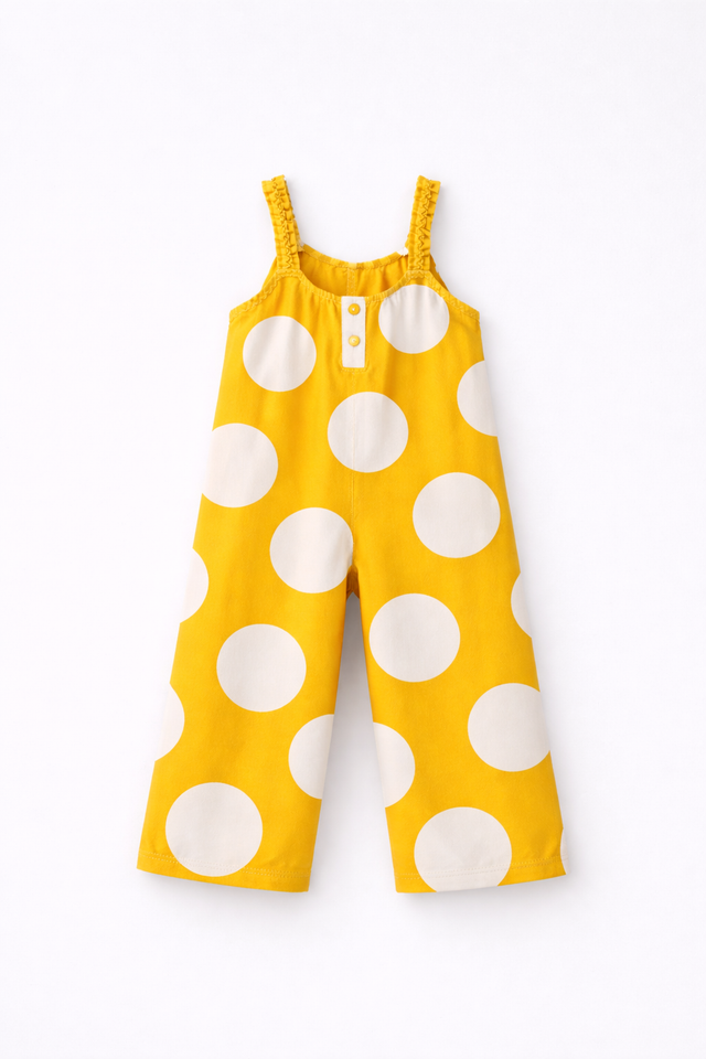 Girl wearing Anaario Lemonade Dotty Romper