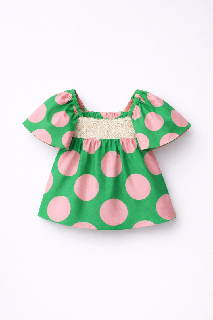 Girl wearing Anaario Meadow Dot Co-ord Set