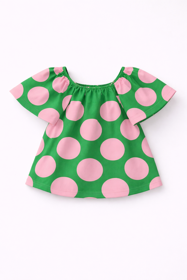 Girl wearing Anaario Meadow Dot Co-ord Set