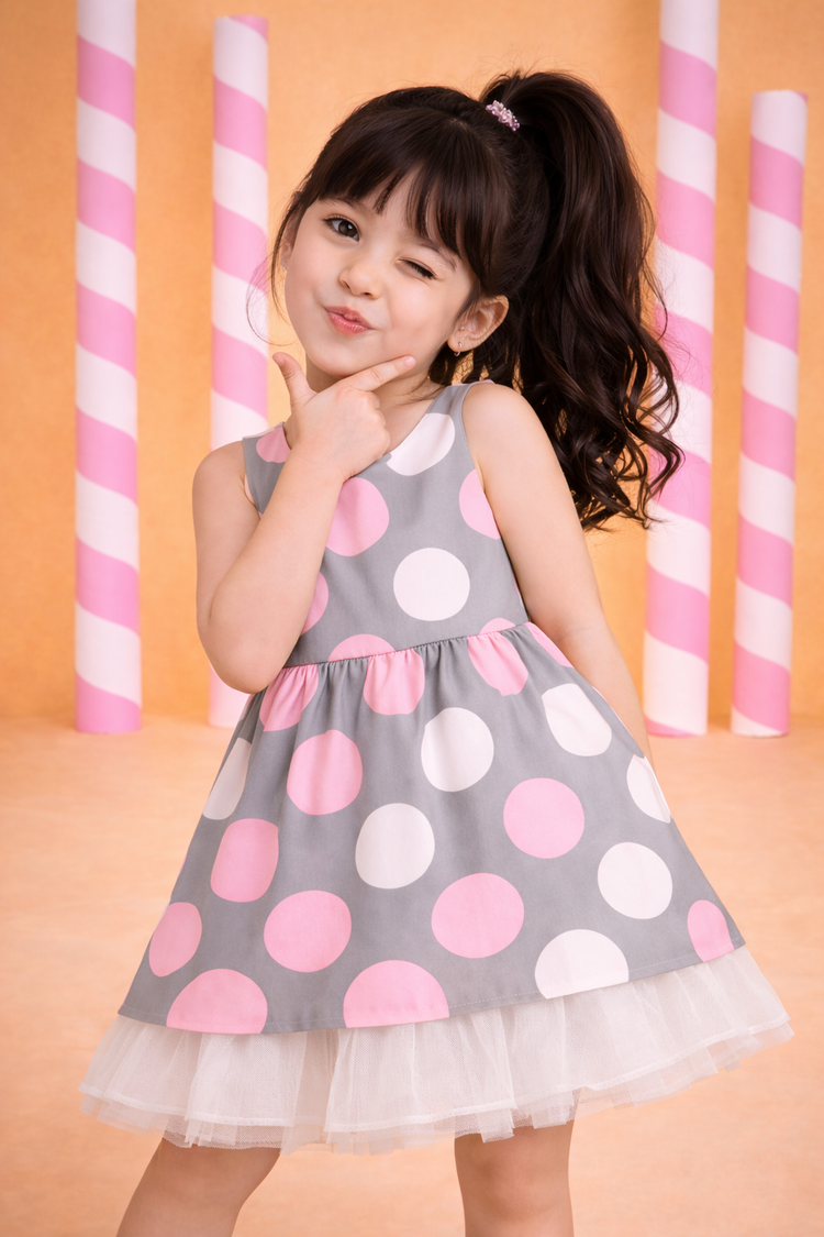 Girl wearing Anaario Pink Sorbet Dress