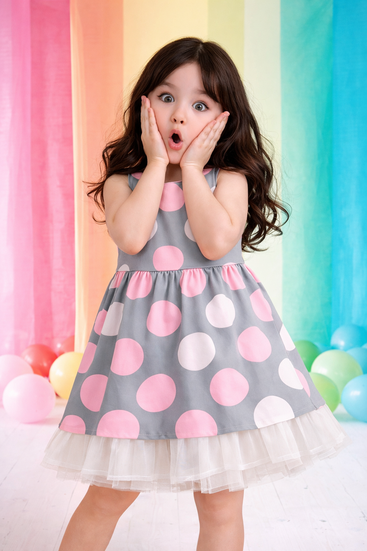 Girl wearing Anaario Pink Sorbet Dress
