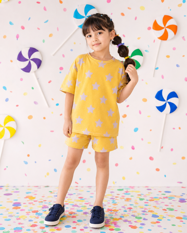 Girl wearing Anaario Playdate Shorts Set