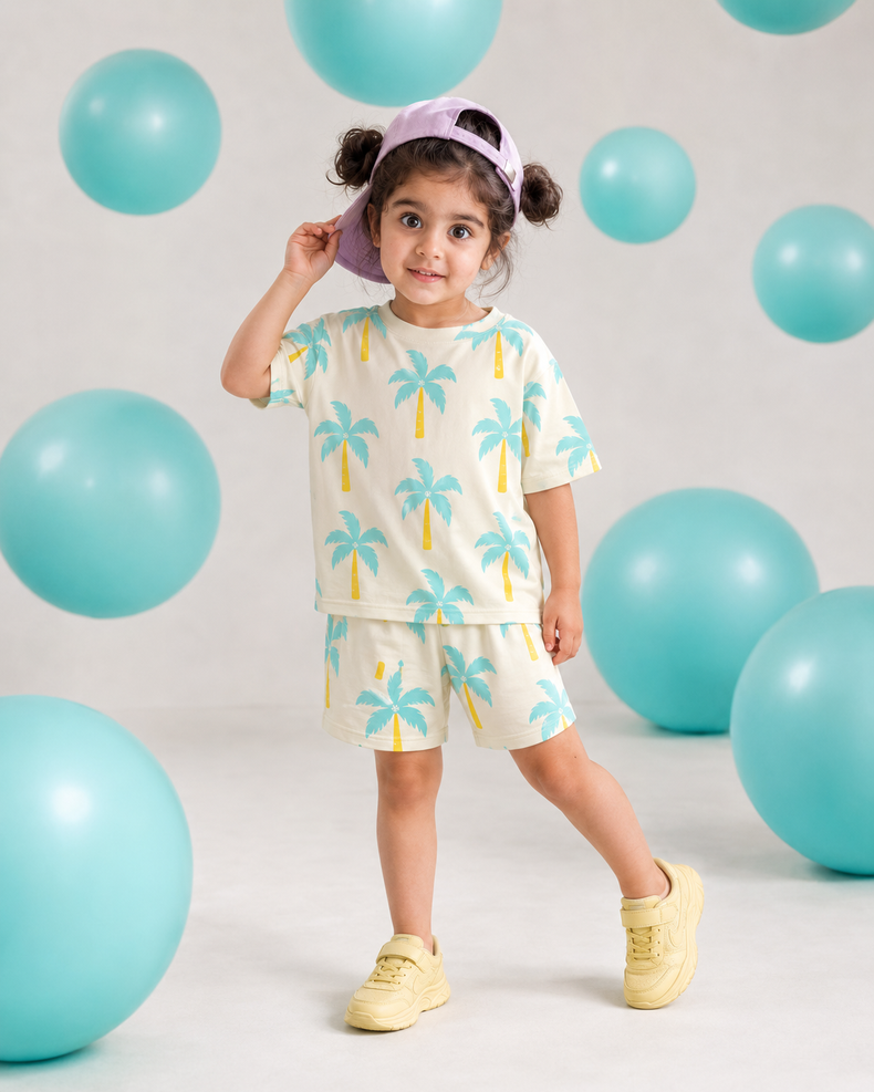 Girl wearing Anaario Sundae Funday Shorts Set