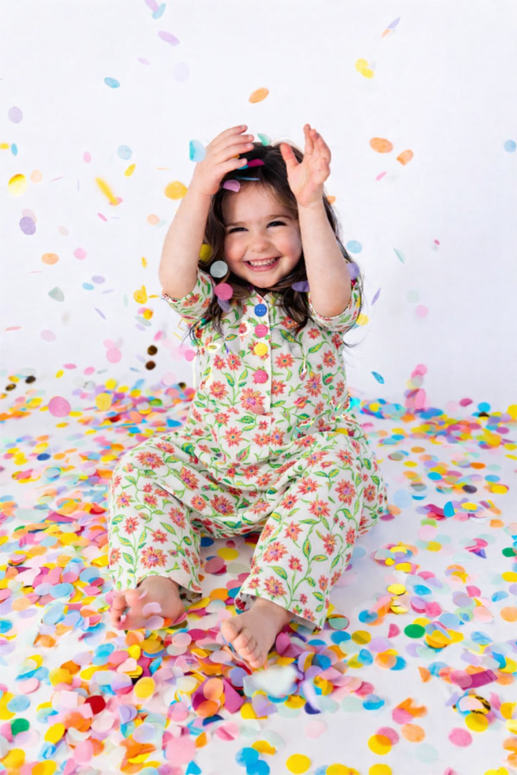 Girl wearing Anaario Multi-Coloured Floral Cotton Co-ord Set