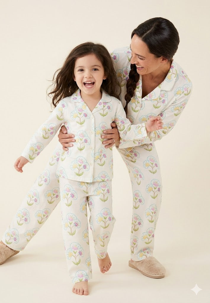 Boy wearing Anaario Vintage Garden Night Suit