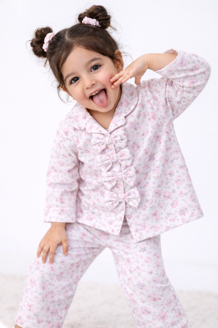 Girl wearing Anaario Whispering Pink Night Wear