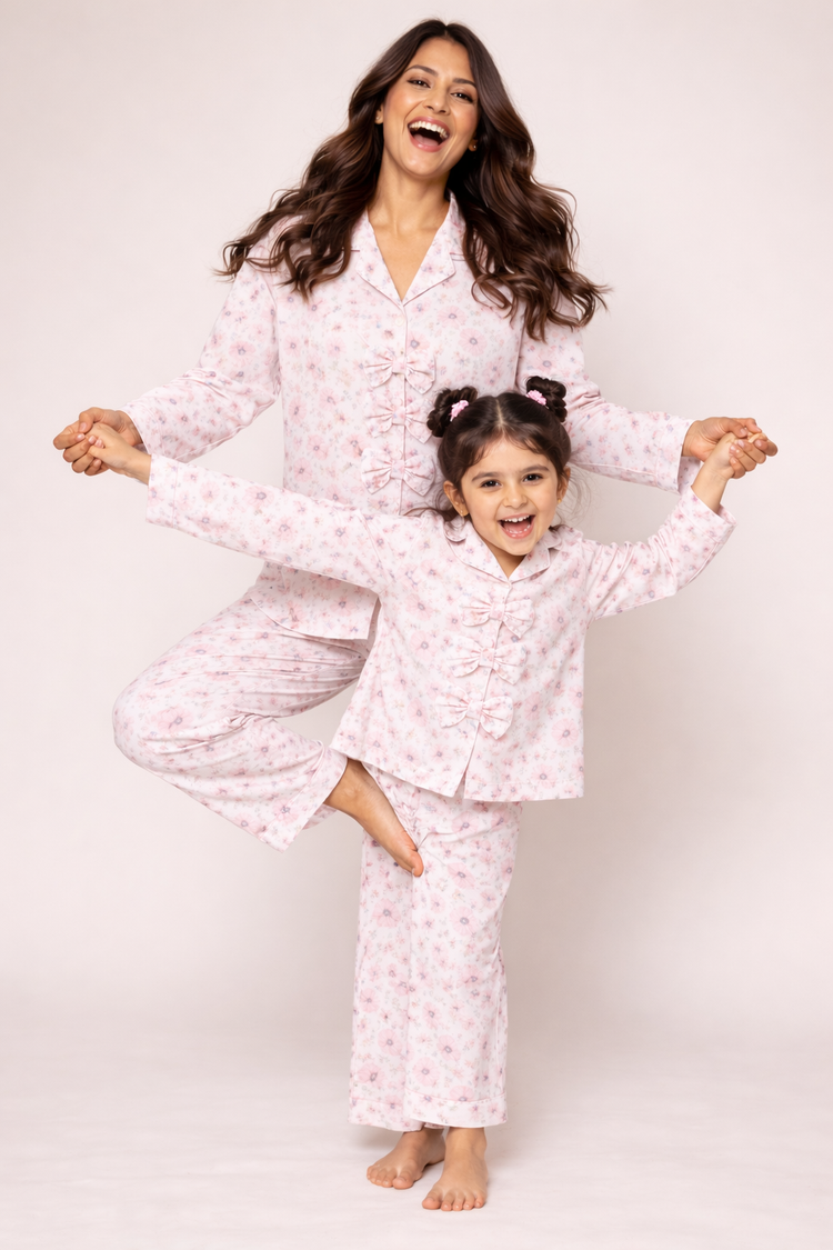 Girl wearing Anaario Whispering Pink Night Wear