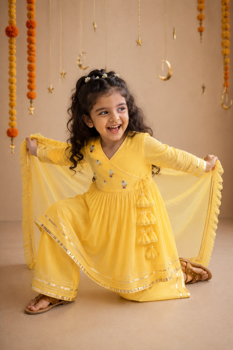 Indian Yellow Duck Angrakha Set - Anaario - Image 8