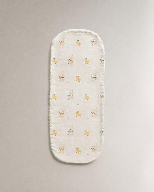 Yellow duck bamboo baby burp cloth by Anaario