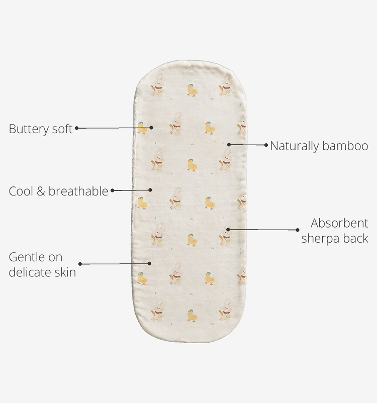 Anaario Yellow Duck Bamboo Baby Burp Cloth key features