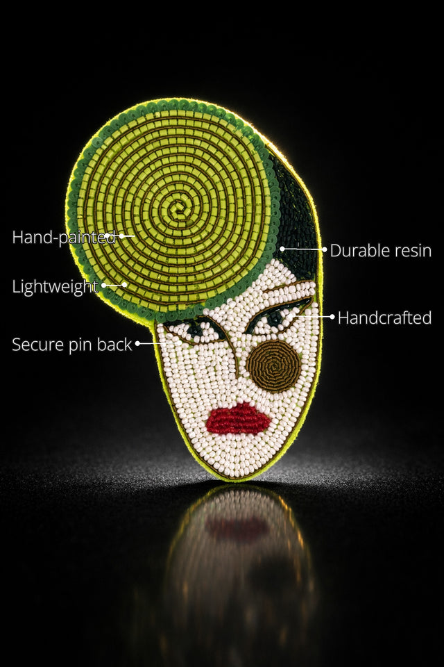 Green Girl Brooch features