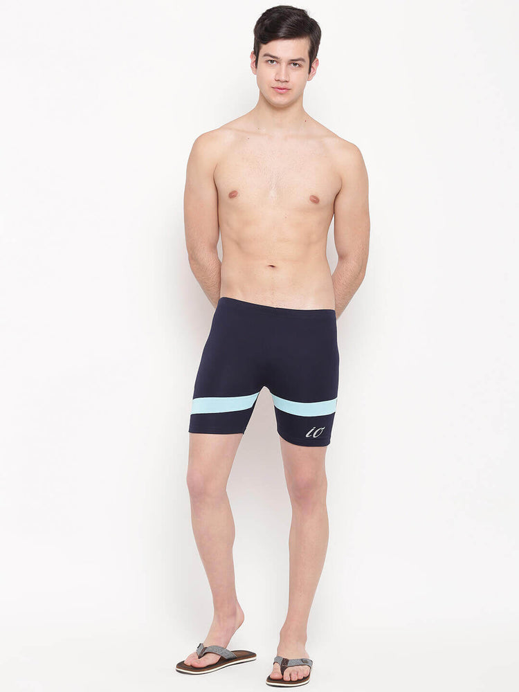 Navy-Aqua Jammers