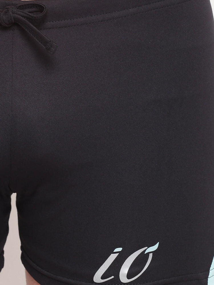 Black-Aqua Aquashorts