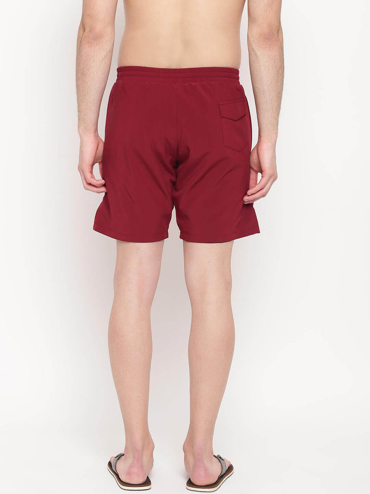 Maroon & Black Reversible Shorts