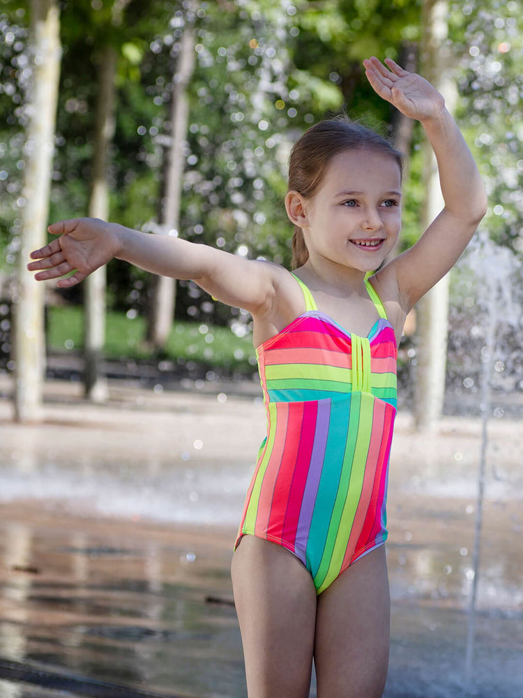 Neon Stripe One Piece