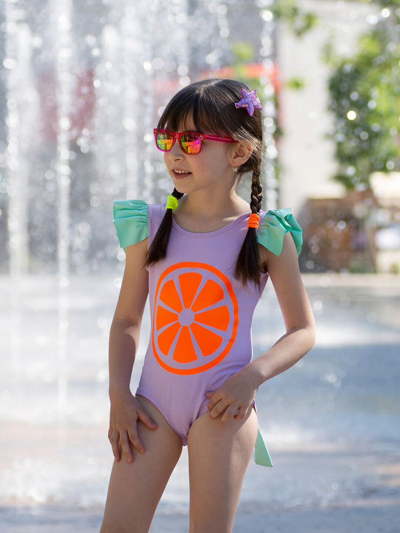Light Purple Orange One Piece