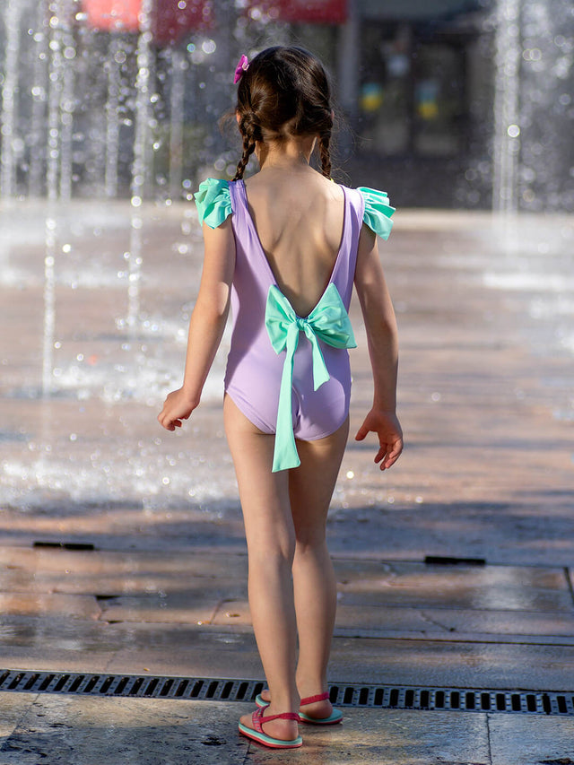 Light Purple Orange One Piece