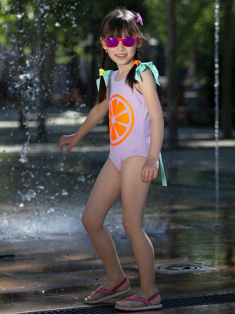 Light Purple Orange One Piece