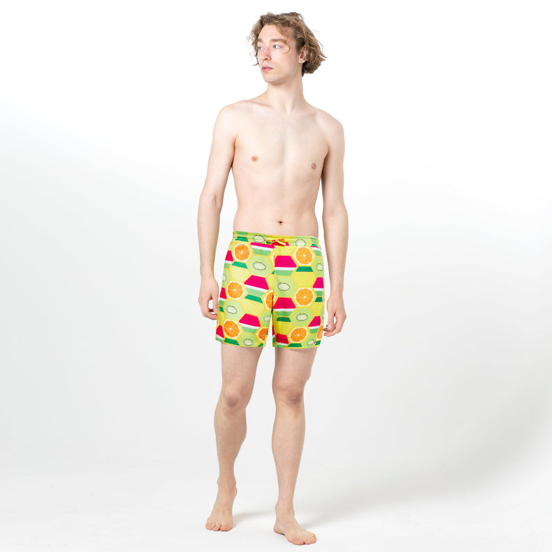 Citrus Attack, Sideway Stripes Reversible Flipout Shorts