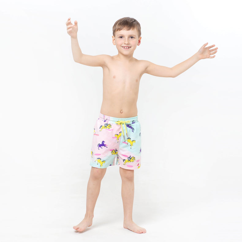 Galloping Racehorses Fun in the Sun Shorts