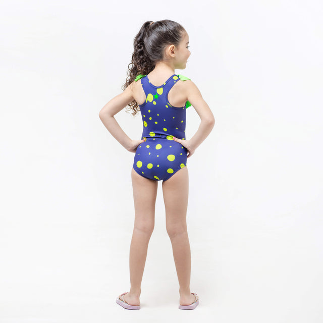 Green and Blue Polka Dots Sunkissed Dream Maillots