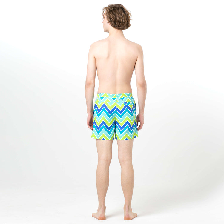 Yellow and Blue Zig Zags Fun in the Sun Shorts