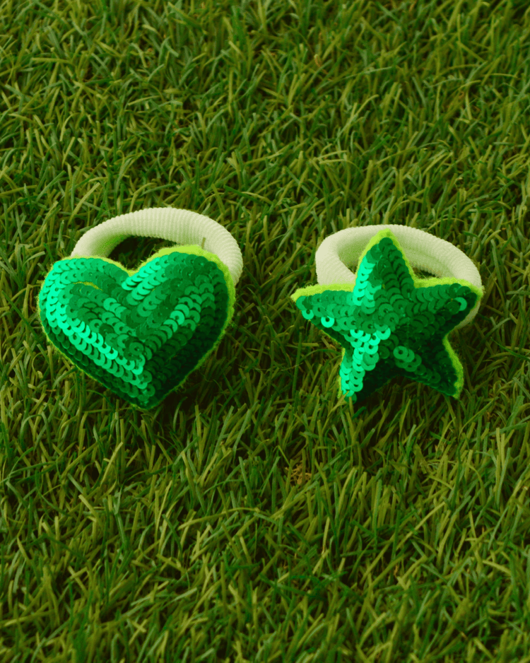 HEART- STAR HAIR TIES
