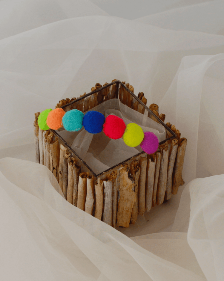 MULTICOLOUR BALLS HAIRBAND