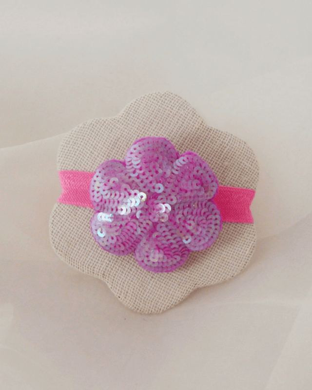 Anaario Flower Hair Ties, Purple hair tie for kids