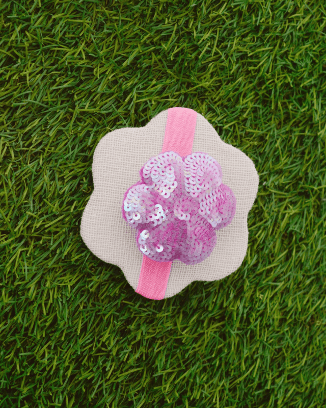 Anaario Flower Hair Ties, Purple hair tie for kids