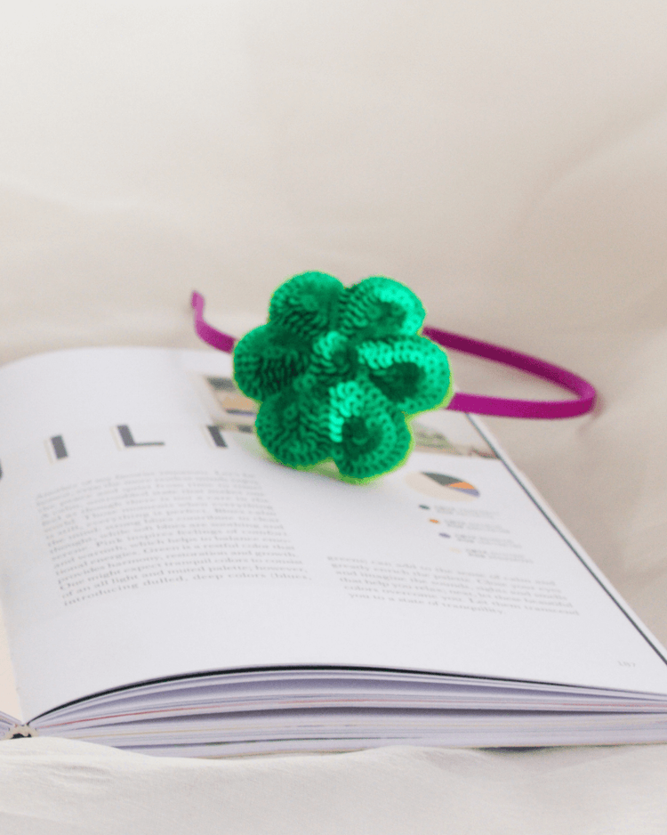 Anaario Flower Hairband, Green hairband for kids