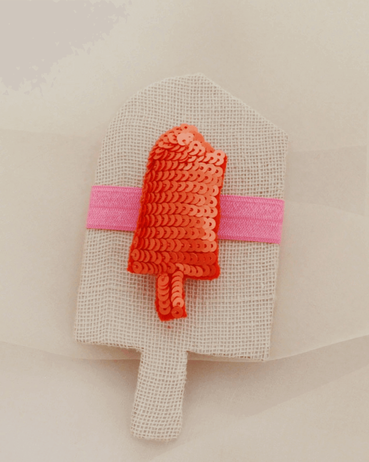 Anaario Popsicle Hair Ties, Orange hair tie for kids