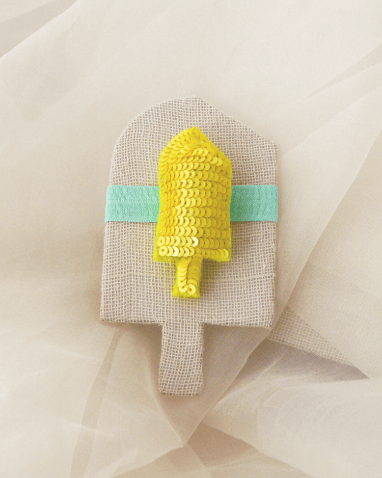 Anaario Popsicle Hair Ties, Yellow hair tie for kids