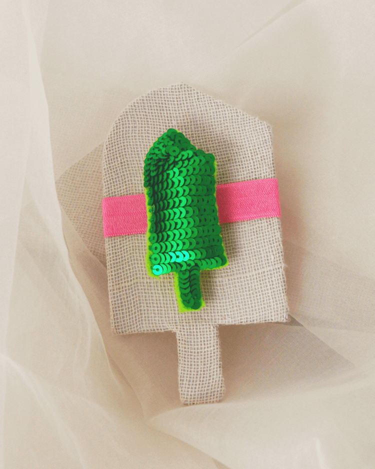Anaario Popsicle Hair Ties, Green hair tie for kids