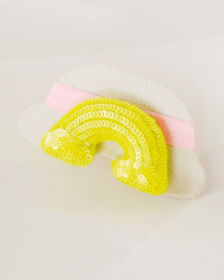 Anaario Rainbow Hair Ties, Yellow hair tie for kids