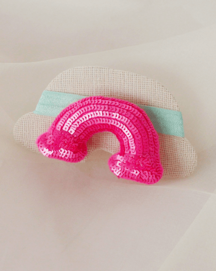 Anaario Rainbow Hair Ties, Pink hair tie for kids
