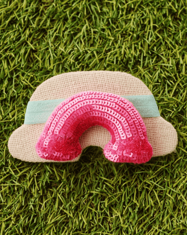Anaario Rainbow Hair Ties, Pink hair tie for kids
