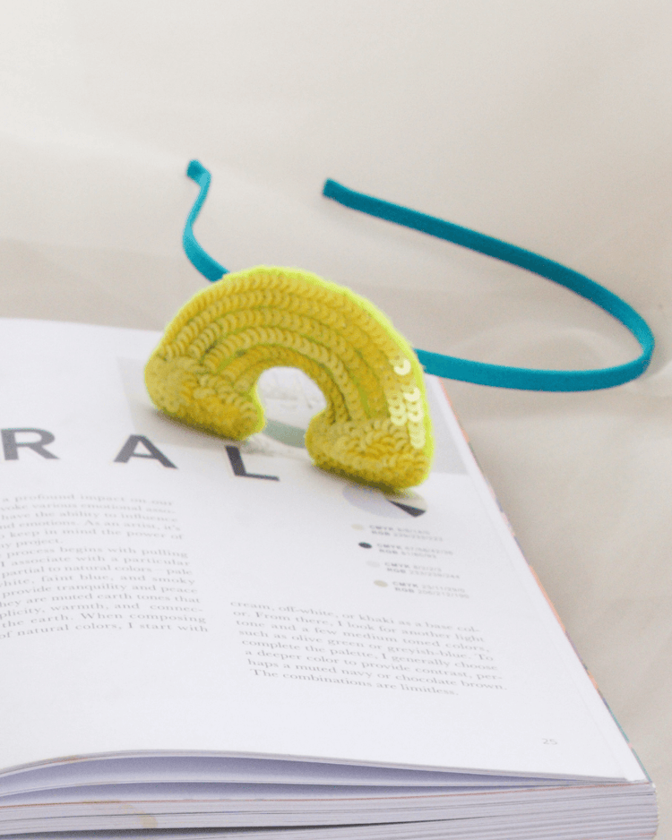 Anaario Rainbow Hairband, Yellow hairband for kids