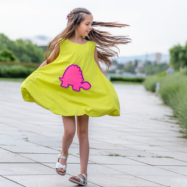 Girl wearing Anaario Sweet Summer Daze Dress, Aqua Magic Print