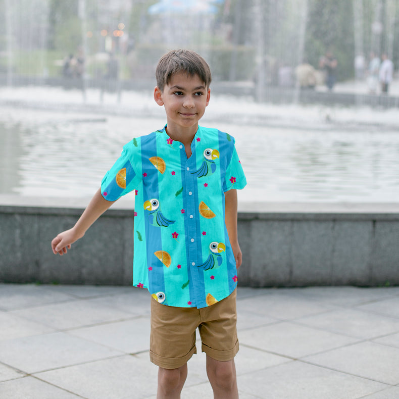 Tropic Classique Shirt (Parrots and tropical fruits)