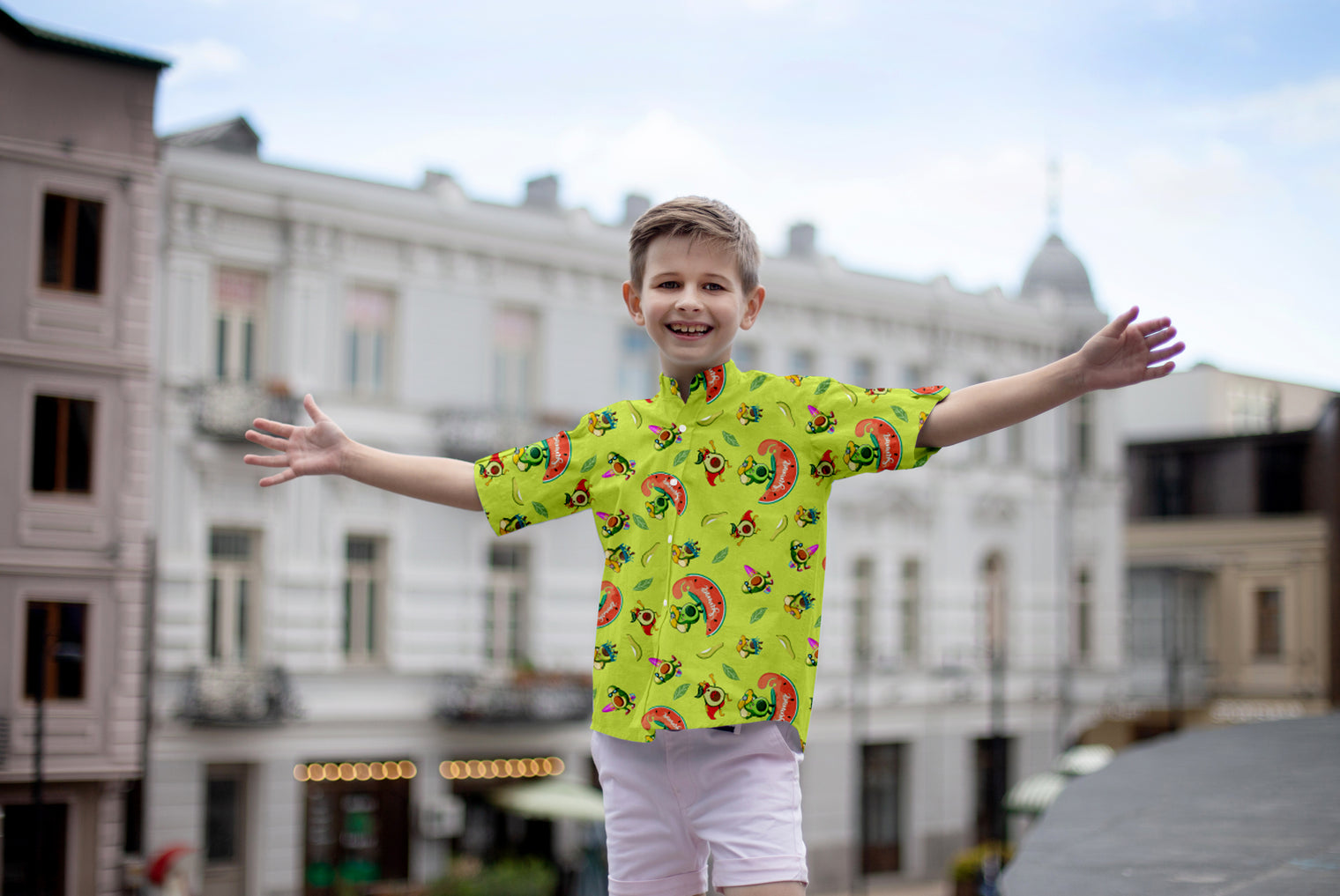 Tropic Classique Shirt (Avocado and watermelon)