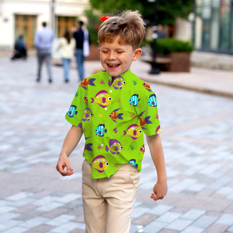 Tropic Classique Co-ord Set (Multicolored Fish)